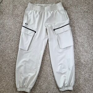 Under Armour Unstoppable Mens Size M Jogger Pants Off White Utility Sportswear